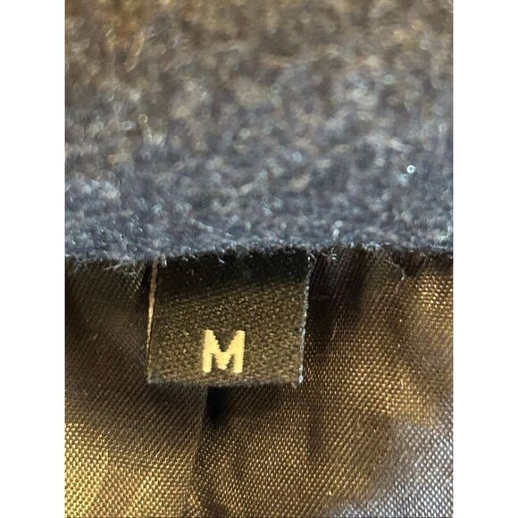 VINTAGE GUESS Wool Blend Belted Black Dress Coat Size Medium (5477) - Picture 7 of 9